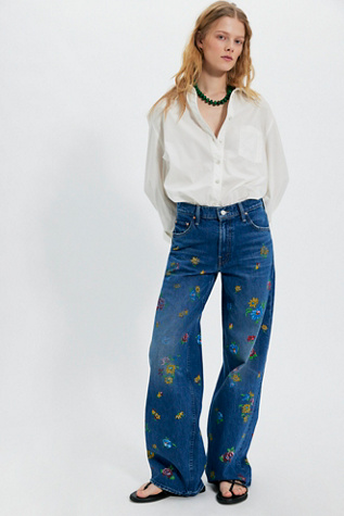 MOTHER Jeans imprimés The Rerun Zip Sneak