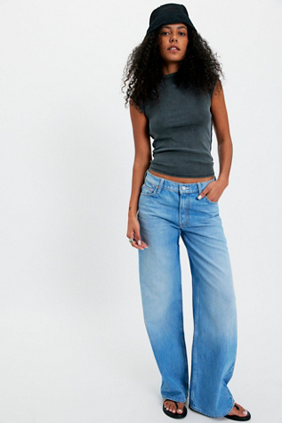 MOTHER The Rerun Zip Sneak Jeans