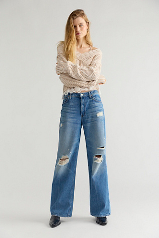 MOTHER The Rerun Zip Sneak Jeans