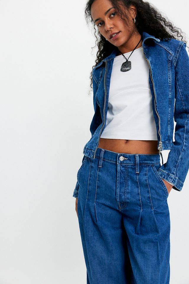 MOTHER The Pleaty Pouty Skimp Wide-Leg Jeans #3
