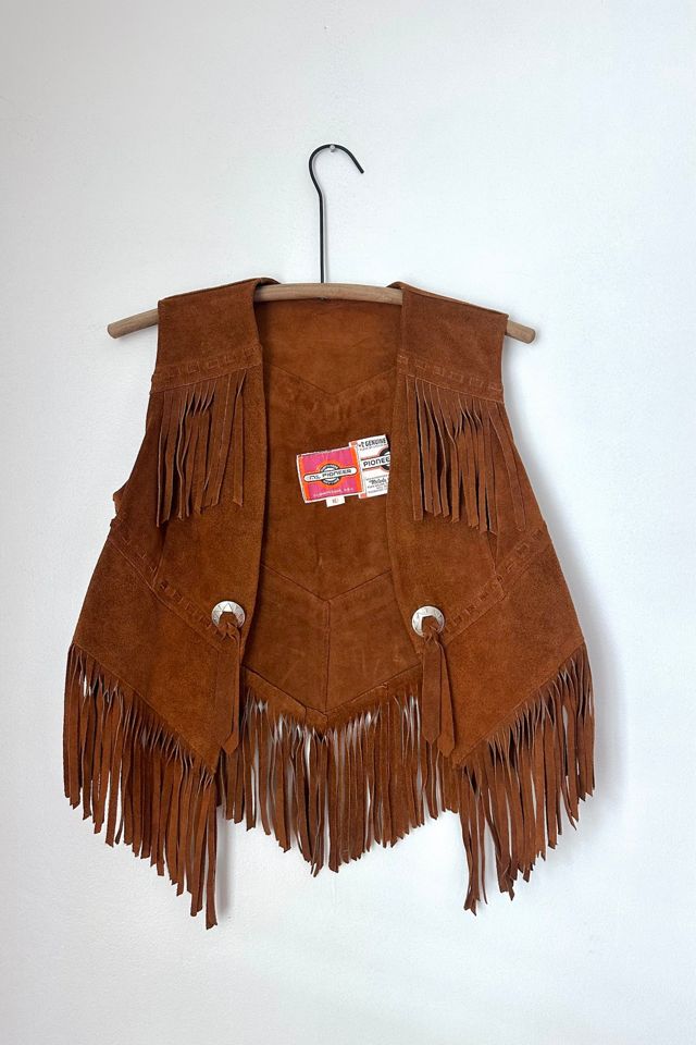 Vintage 1970s Western Suede Fringe Vest Selected by Grievous Angel Vintage #2
