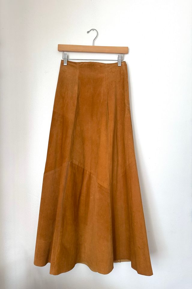 Vintage 1990s Suede Maxi Skirt Selected by Grievous Angel Vintage #1