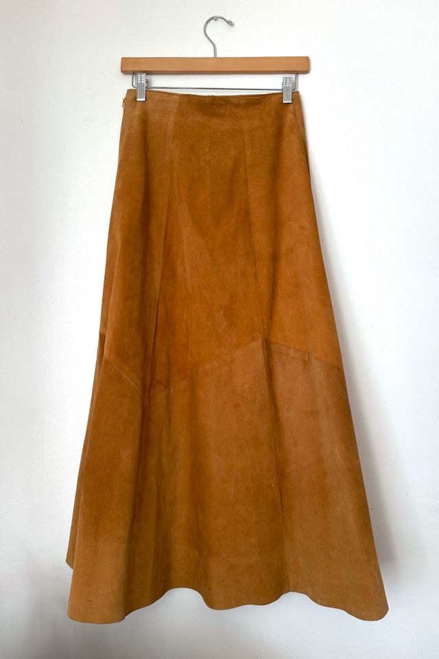 Vintage 1990s Suede Maxi Skirt Selected by Grievous Angel Vintage #3