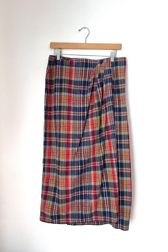 Vintage 1990s Plaid Wrap Skirt Selected by Grievous Angel Vintage #1