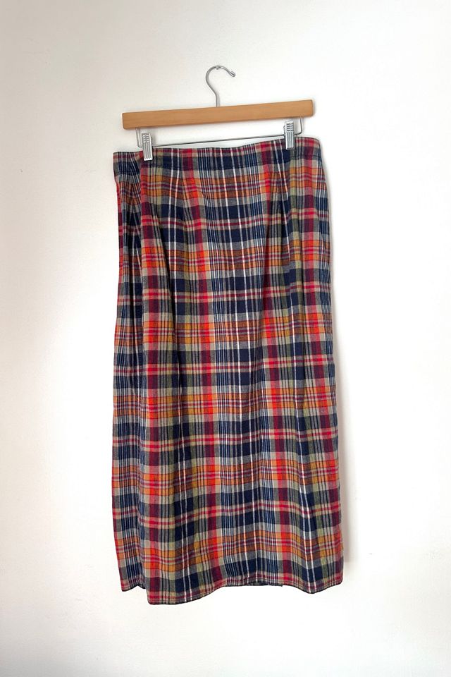 Vintage 1990s Plaid Wrap Skirt Selected by Grievous Angel Vintage #3