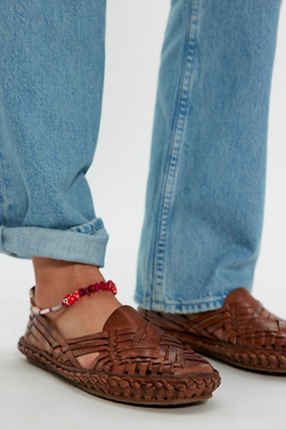 Renaissance Woven Moccasins by Free People in Tan, Size: US 8.5