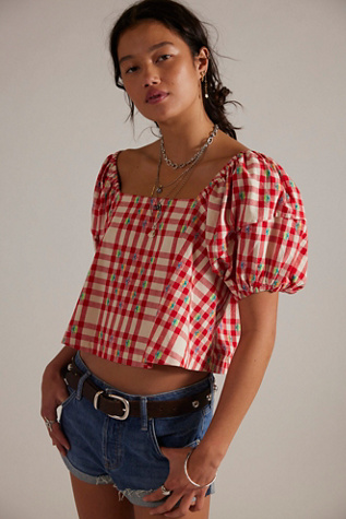 Picnic Breeze Top by Free People in Red, Size: S
