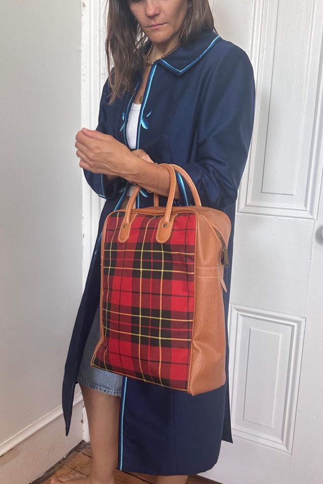 Vintage Plaid Zip Top Case Bag Selected by KA.TL.AK #3