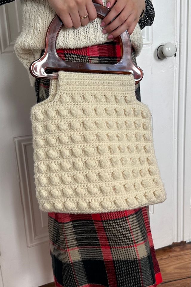 Vintage Hand Knit Wool Purse Selected by KA.TL.AK #1