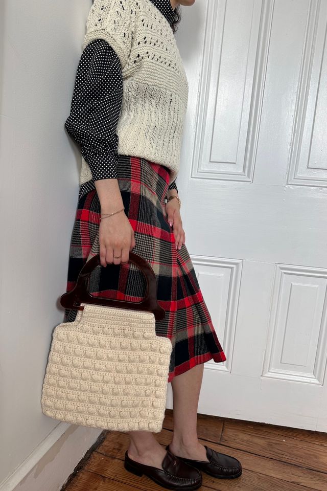 Vintage Hand Knit Wool Purse Selected by KA.TL.AK #2