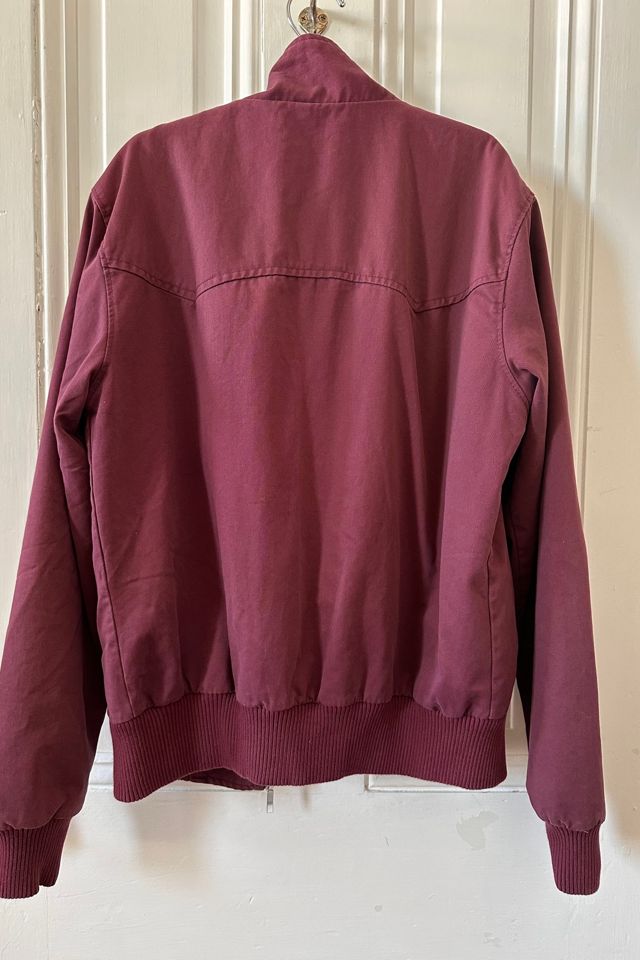 Burgundy Cotton Bomber Style Jacket with Plaid Lining Selected by KA.TL.AK #3