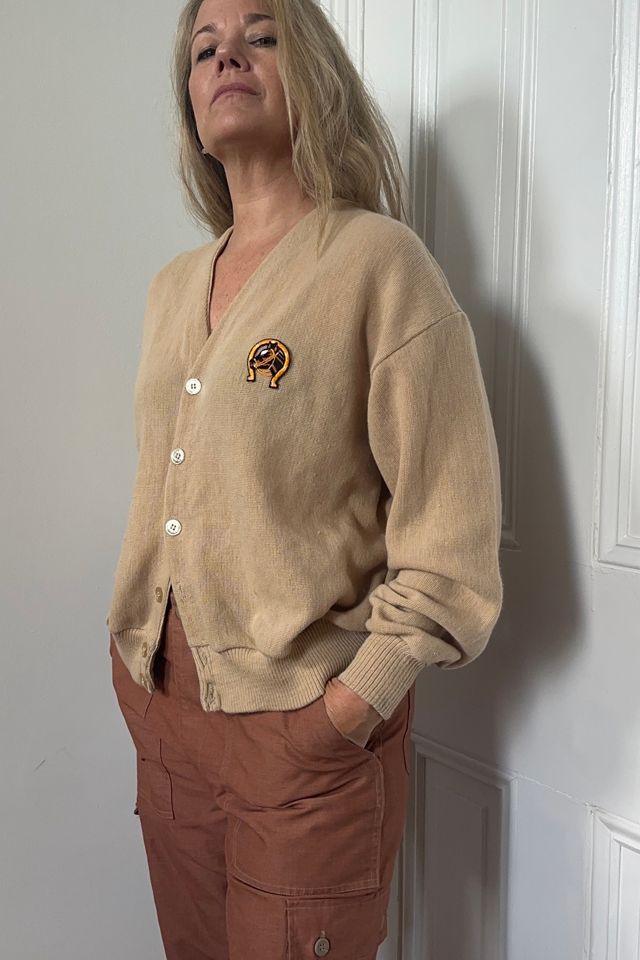 Vintage Winning Horse Beige Cardigan Selected by KA.TL.AK #2