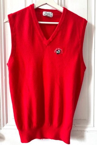 Vintage Indian Valley Country Club Red Sweater Vest Selected by KA.TL.AK