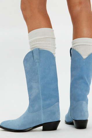Женские ботинки Jeffrey Campbell Willoughby Western, цвет: Светлый синий замшевый — фото 3