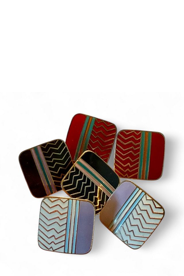 1980s Laurel Burch Ahktar Enamel Earrings Selected by Personal Choice #2