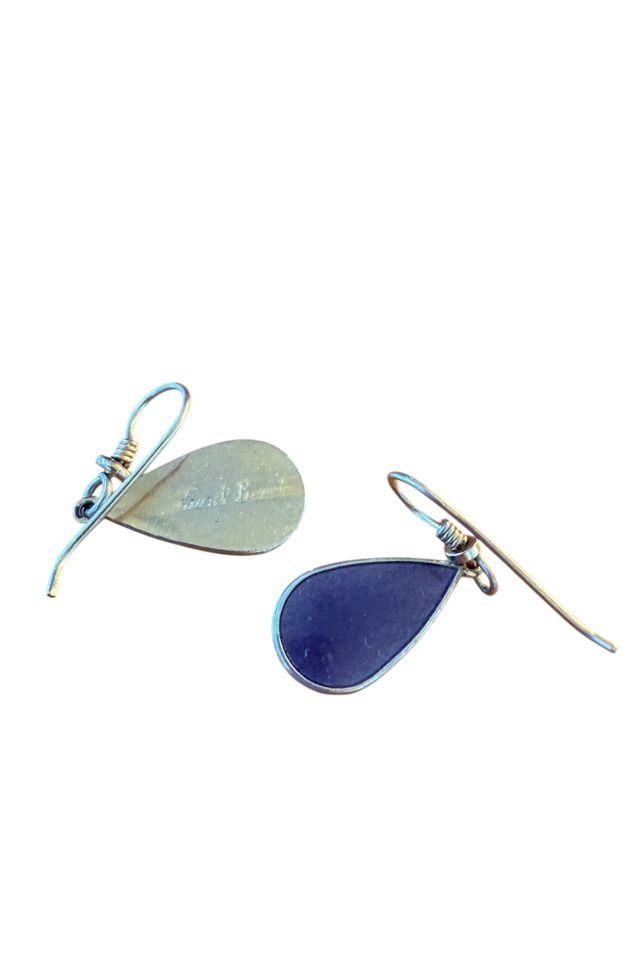 1980s Laurel Burch Teardrop Enamel Earrings Selected by Personal Choice #2