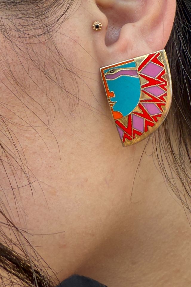 1980s Laurel Burch Surface Clip On Earrings Selected by Personal Choice #1
