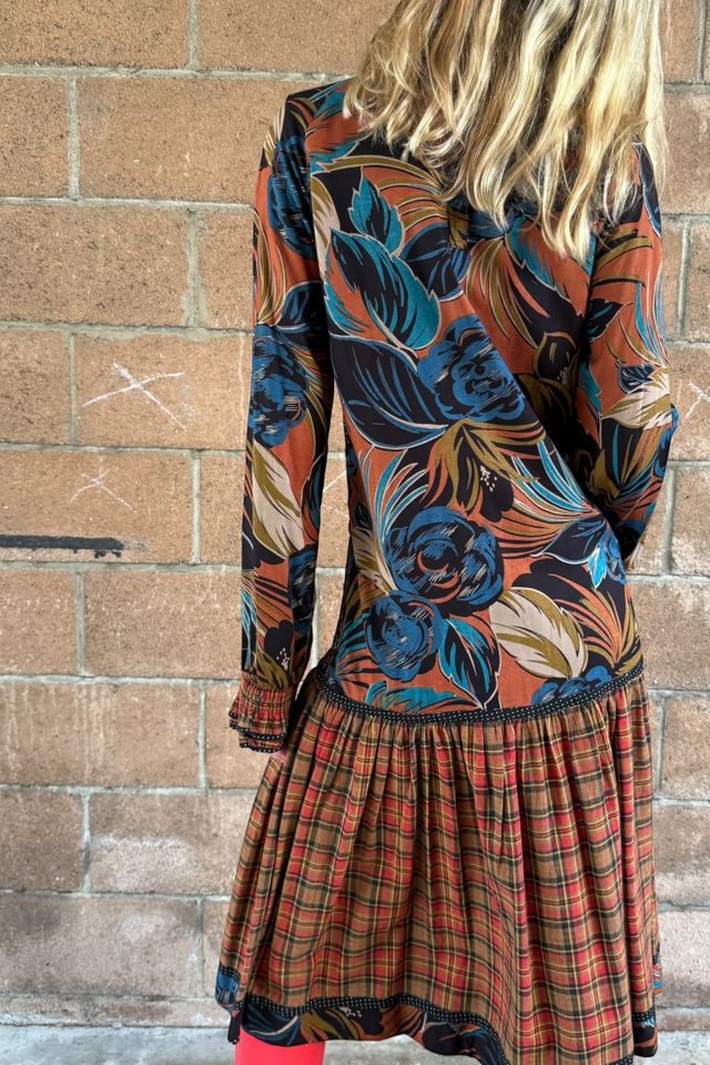 Vintage 1990s Koos van den Akker Dropped Waist Patchwork Dress Selected by Personal Choice #1