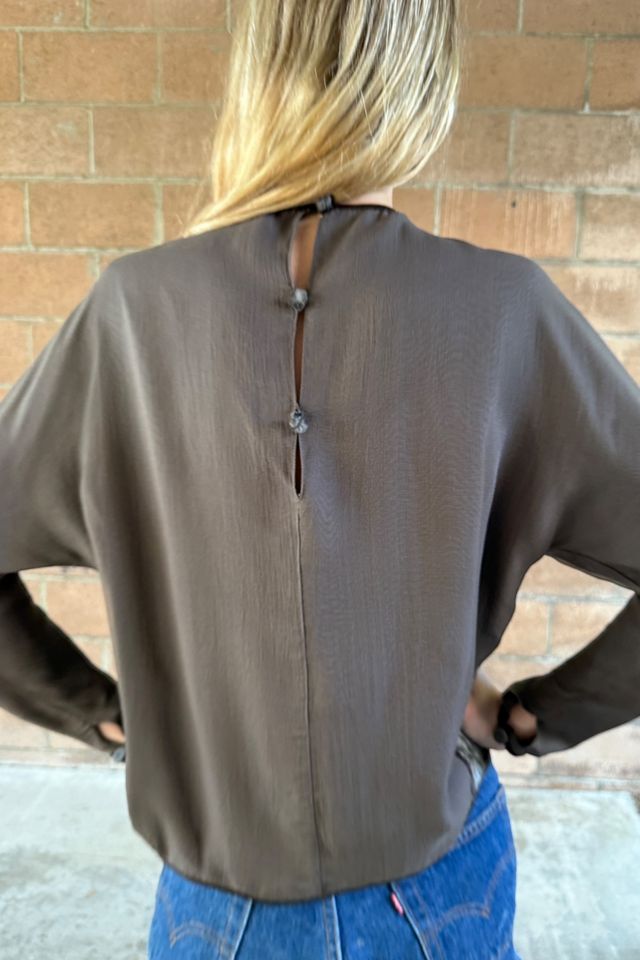 1990s Geoffrey Beene Silk Chiffon Panne Velvet Top Selected by Personal Choice #2