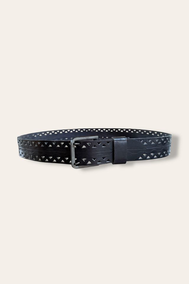 Vintage 1990's Leather Cut-Out Belt Selected By Afterlife Boutique #2