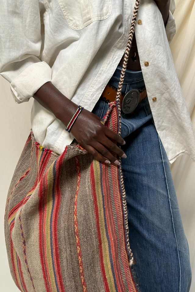 Vintage 1990's Oversized Woven Rug Bag Selected By Afterlife Boutique #2