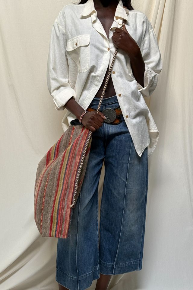 Vintage 1990's Oversized Woven Rug Bag Selected By Afterlife Boutique #3