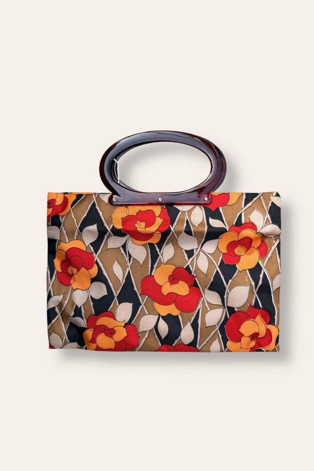 Vintage 1960's Floral Print Tote Bag Selected By Afterlife Boutique #3