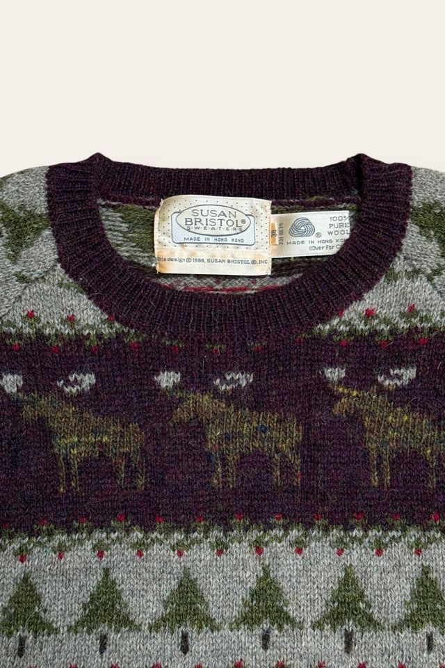 Vintage 1980's Wool Animal Theme Sweater Selected By Afterlife Boutique #2