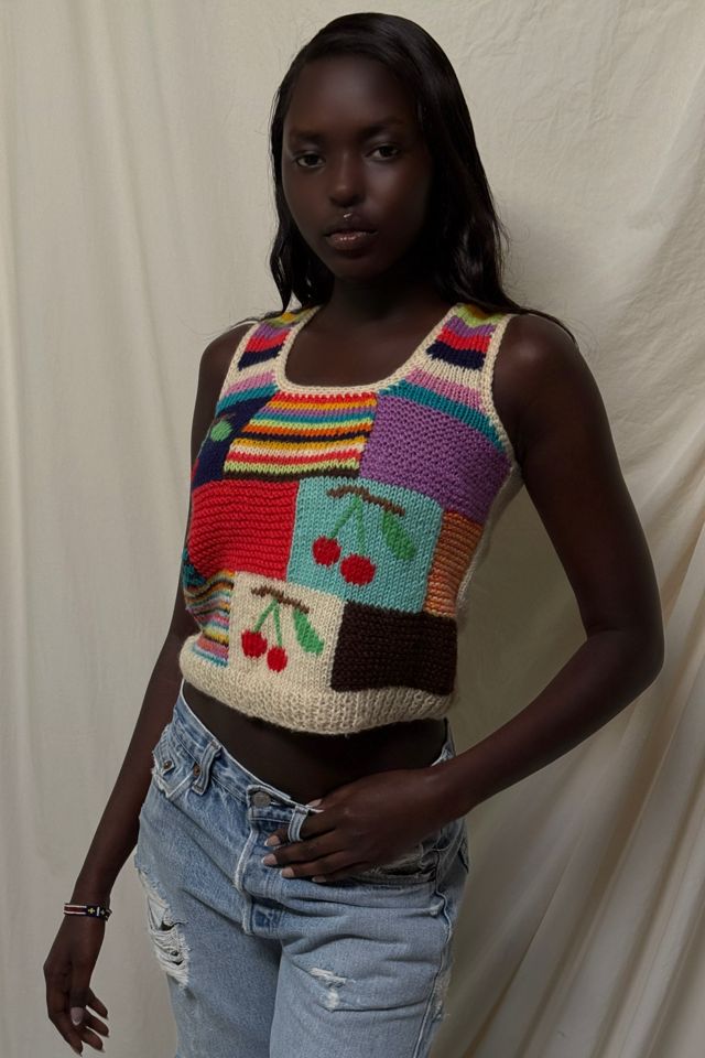 Vintage Franklin Simon  Wool Hand Knit Sweater Selected By Afterlife Boutique #1