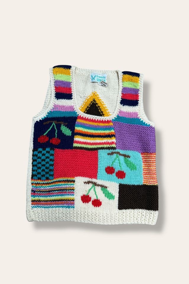 Vintage Franklin Simon  Wool Hand Knit Sweater Selected By Afterlife Boutique #2