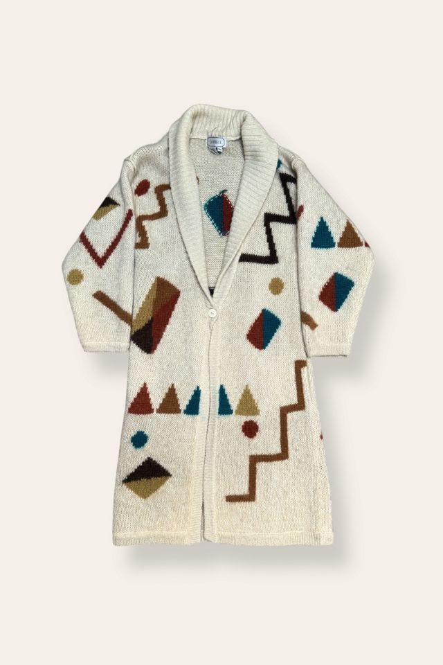 Vintage 1990's Geometric Mohair Cardigan Sweater Selected By Afterlife Boutique #2