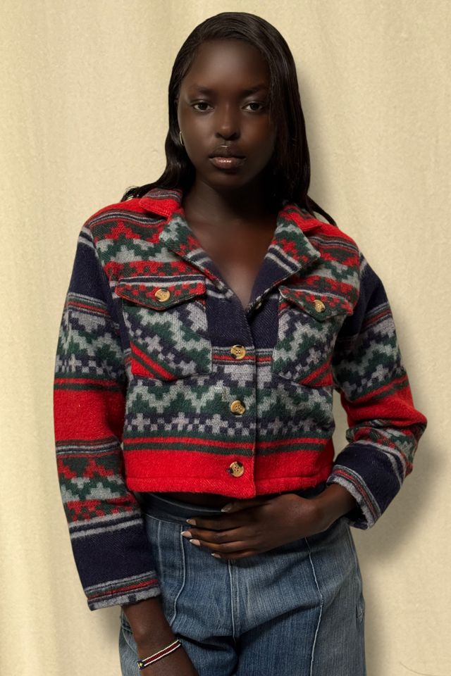 Vintage 1990's Cropped Wool Jacket Selected By Afterlife Boutique #3