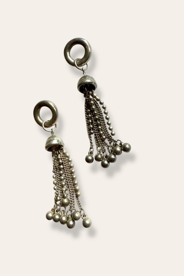 Vintage 90's Silvertone Drop Earrings Selected By Afterlife Boutique #2