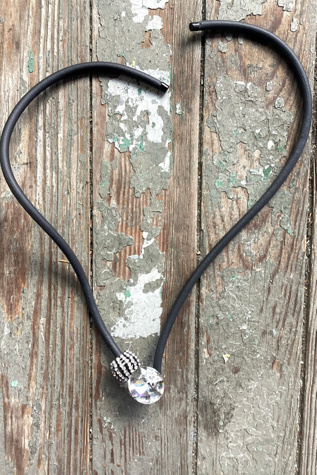 Vintage 1990s Rubber and Jewel Necklace Selected by Cherry