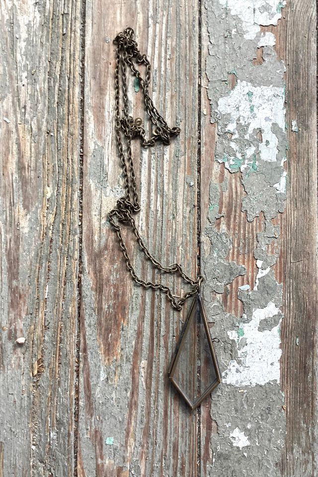 Vintage 1980s Windowpane Locket Necklace Selected by Cherry
