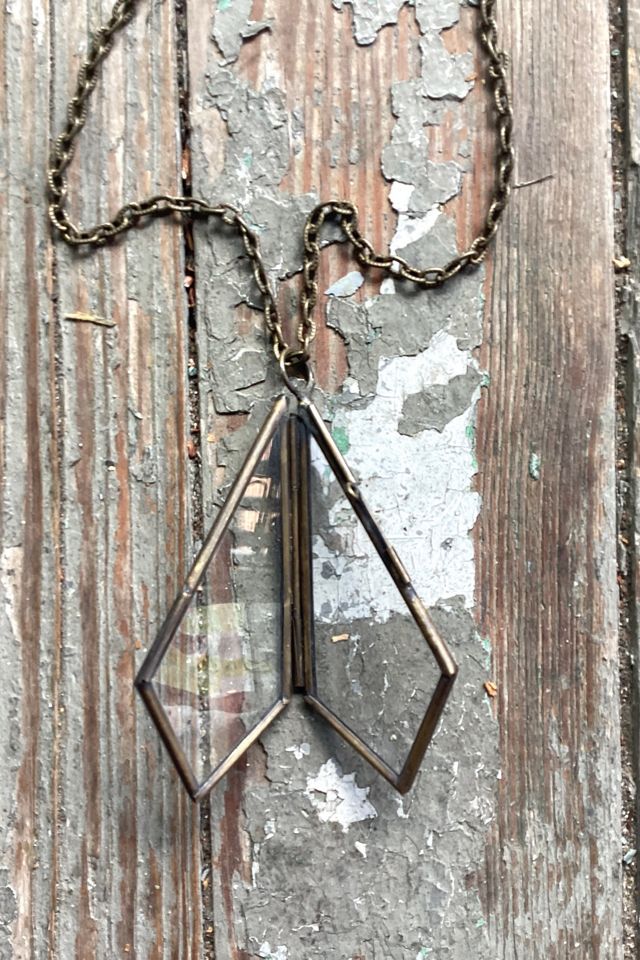 Vintage 1980s Windowpane Locket Necklace Selected by Cherry #2