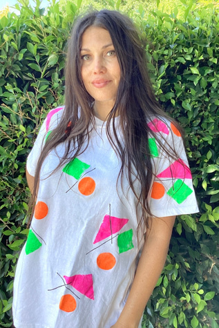 Vintage 1990s Handmade Neon Tee Selected by Cherry
