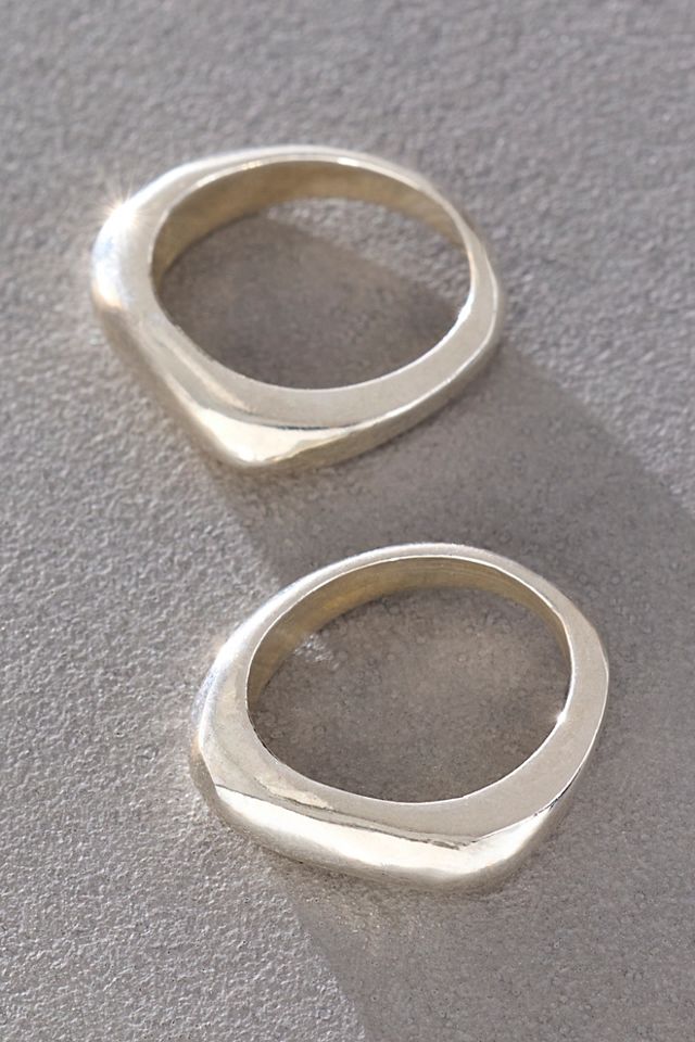 P.NINA No.18 Jupiter + Mercury Pinky Stacker Rings #1