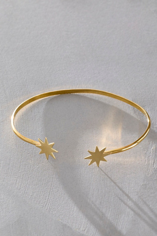 Laura Mar North Star Choker Cuff Necklace at Free People in Gold