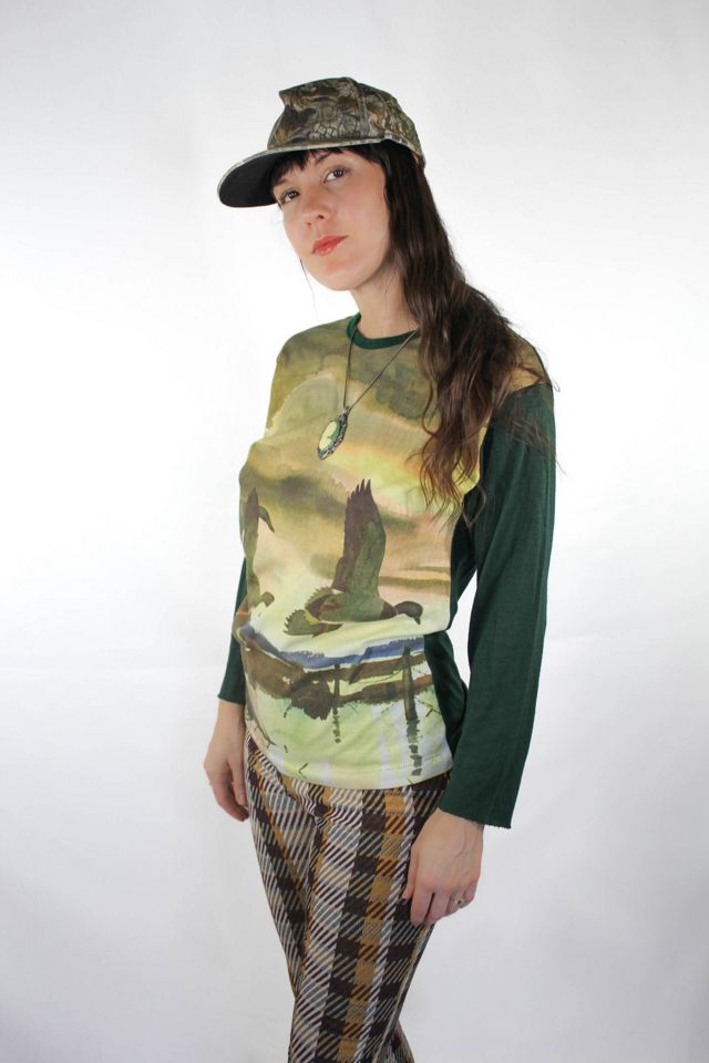 Vintage Mallard Duck Graphic Long Sleeve Shirt Selected By Moons + Junes Vintage #1