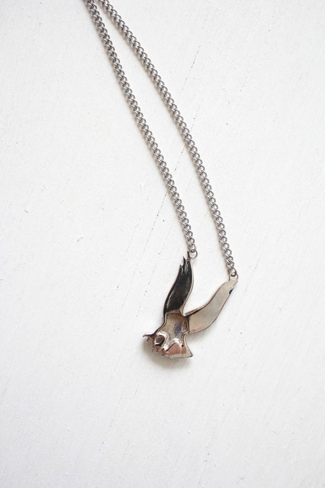 Vintage Crushed Turquoise Eagle Pendant Necklace Selected By Moons + Junes Vintage #3