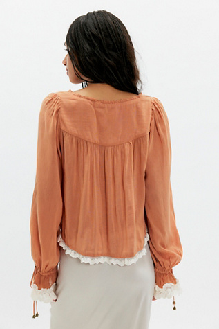 Женская блузка Spell Poison Peach Blouse, цвет: Розовый — фото 2