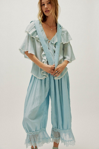 Женская блузка Spell Bluebird Ruffled Blouse, цвет: Винтажный синий — фото 4