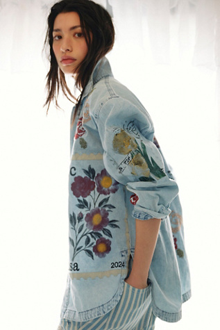 Denim And Bone Denim Stamp Button Down