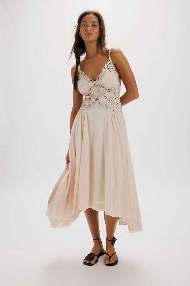 knee length dresses for ladies Embroidered BlueBird Women Maxi Dress | Everything Bohemian main image 0