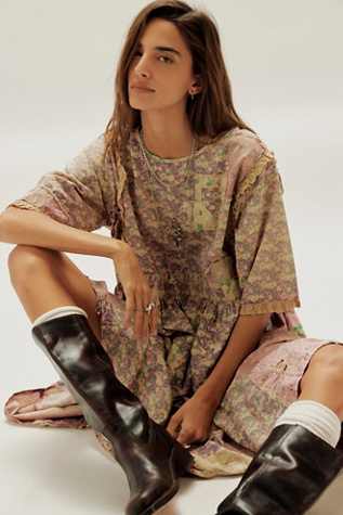 Magnolia Pearl Piecewise Cara Mina Midi Dress