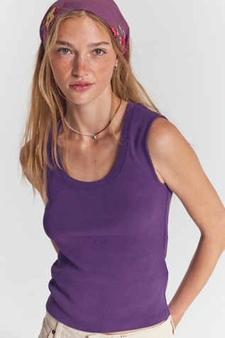 We The Free Ballad Reversible Tank Top at Free People in Wild Acai, Size: Medium