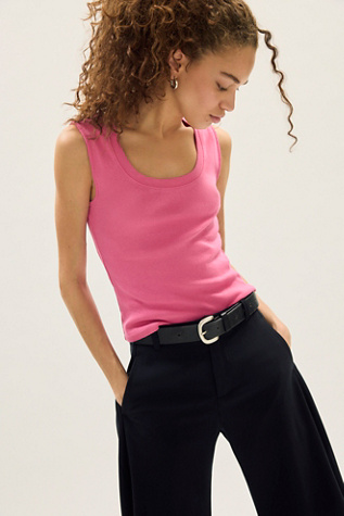 We The Free Ballad Reversible Scoop Neck Tank Top at Free People in Pink, Size: S - Scoop Neck