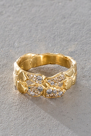 Hansdotter Erna Wide Band Floral Ring