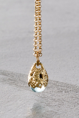 Hansdotter Spero Gold and Aquamarine Necklace